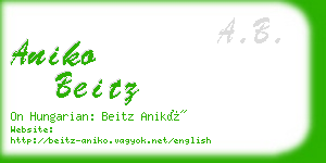 aniko beitz business card